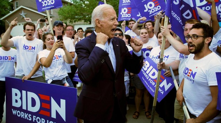 Former Vice President Joe Biden meets with supporters