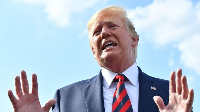 President Donald Trump in Morristown, N.J., on Sunday.