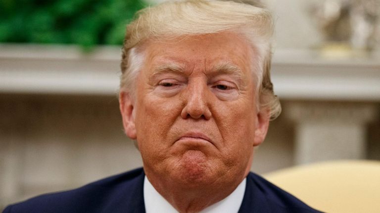 President Donald Trump in the Oval Office of