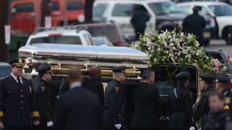 whitney houston funeral studded farewell filled star music hearse coffin goodbye says newsday carried