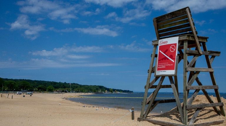 The beach at North Hempstead Beach Park in