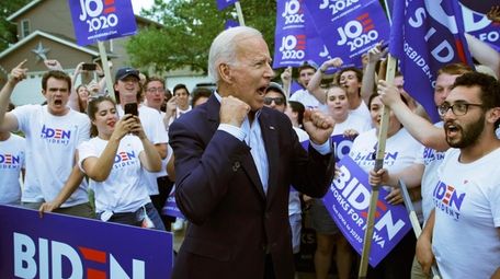 Former Vice President Joe Biden with his campaign