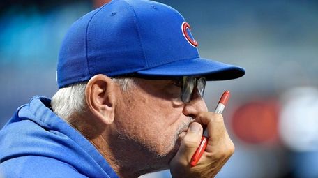 Cubs manager Joe Maddon during the Mets-Cubs game