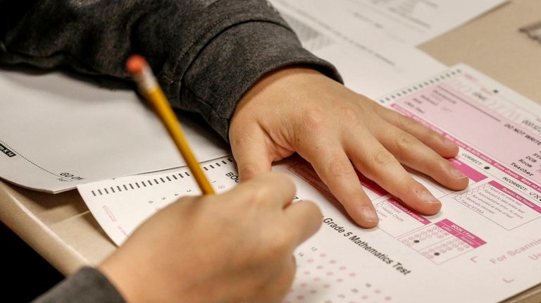 A fifth grader at Longwood Middle School in