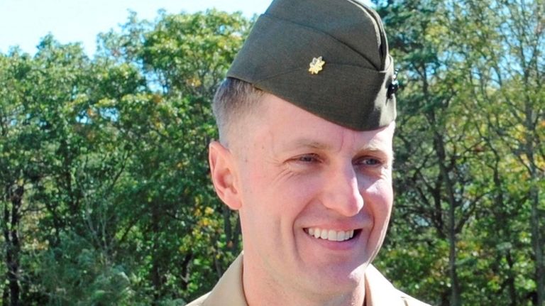 Maj. Jason Brezler in front of federal court