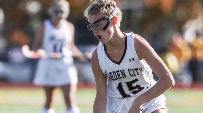 Kylie Tierney of Garden City controls the ball