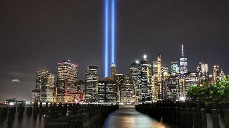The Tribute in Light is tested before the