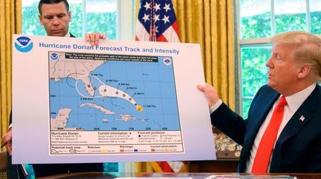 President Donald Trump and acting Secretary of Homeland