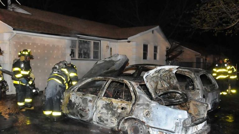 Suffolk County police said a fire early Tuesday