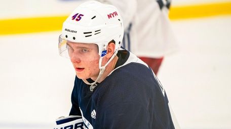 Rangers rookie Kaapo Kakko during training camp on