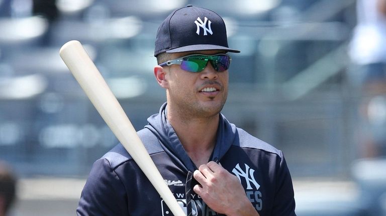 Giancarlo Stanton, shown at Yankee Stadium in July,