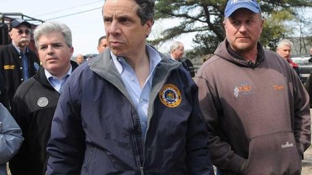 Governor Andrew Cuomo tours the property of owner