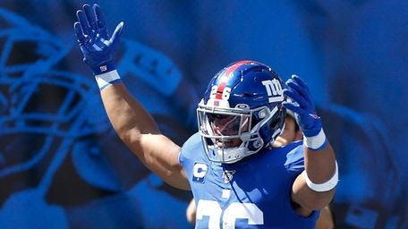 Saquon Barkley #26 of the New York Giants