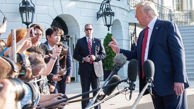 President Donald Trump on Sunday at the White