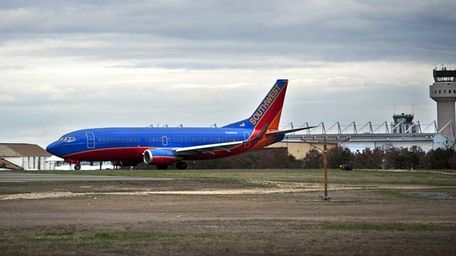 A Southwest Airlines Boeing 737 jet about to