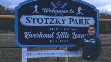 Kidsday reporter Caden Nieves at Stotzky Park in