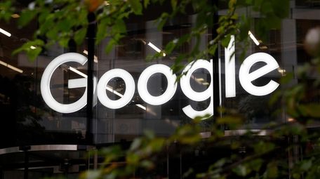 A photo of the Google logo at their