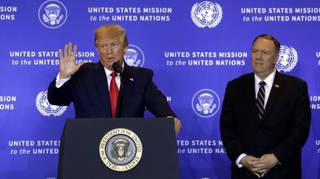President Donald J. Trump speaks during a press