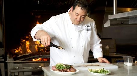 Executive chef Marco Pellegrini puts the finishing touch