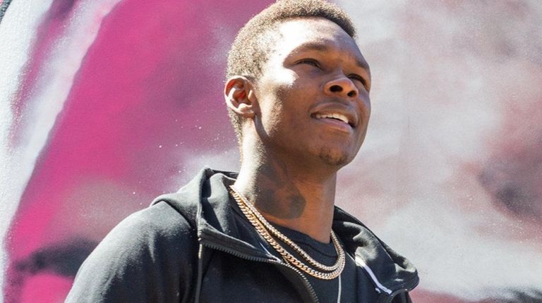 UFC interim middleweight champion Israel Adesanya during a