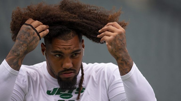 Leonard Williams of the Jets prior to the