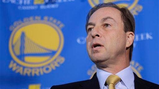 Joe Lacob responds to a question during his