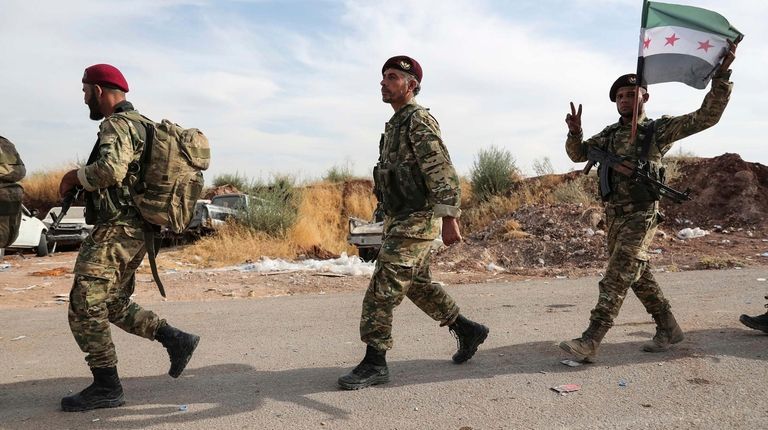Syrian Kurdish fighters of Turkey-backed Free Syrian Army