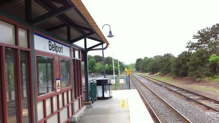 The Long Island Rail Road station in Bellport.