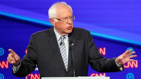 Democratic presidential candidate Sen. Bernie Sanders, I-Vt., speaks