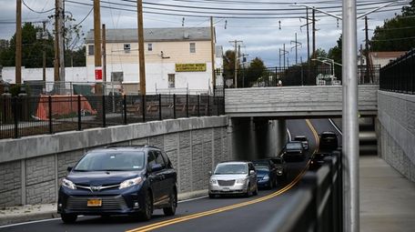 A view of the reopened Covert Avenue in