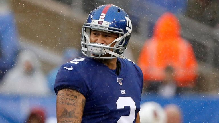 Aldrick Rosas of the Giants looks on after