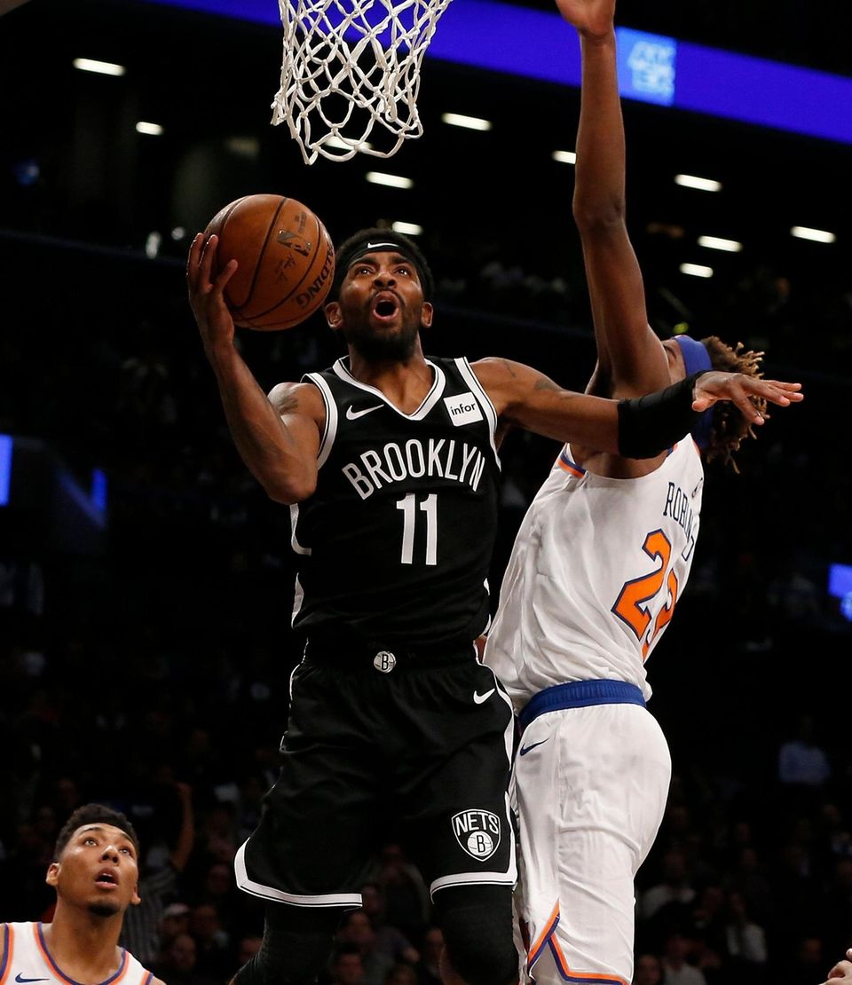 Kyrie Irving #11 of the Brooklyn Nets goes