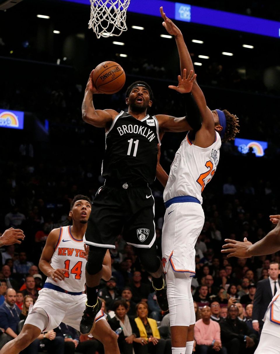 Kyrie Irving #11 of the Brooklyn Nets goes