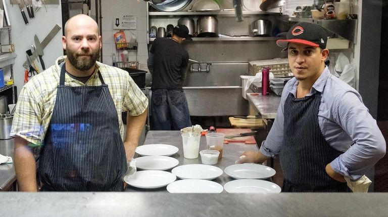 Chefs Tate Morris and Jonathan Contes in the