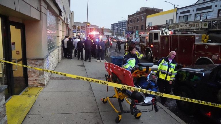 Members of the Hempstead Fire Department respond to
