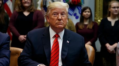 President Donald Trump in the Roosevelt Room of