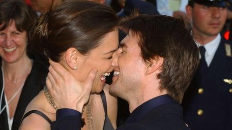 Tom Cruise and Katie Holmes arrive at the