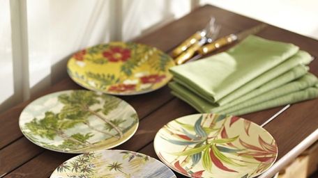 Pottery Barn's Luau plates are part of a
