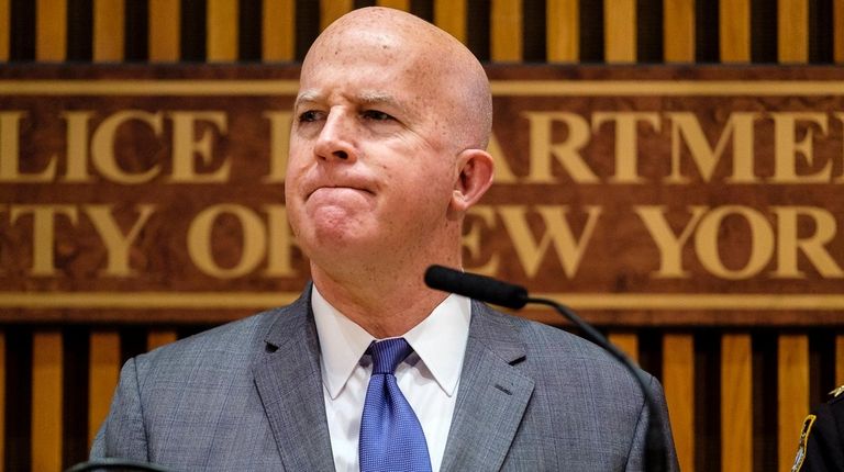 Outgoing NYPD Commissioner James P. O'Neill, in a