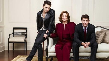 Sebastian Stan as TJ Hammond, left, Sigourney Weaver