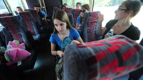 Juliette Scauso, 15, aboard the bus that will