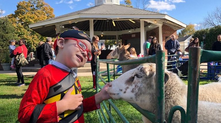 The reporter's son, FDR, 4, gets to know