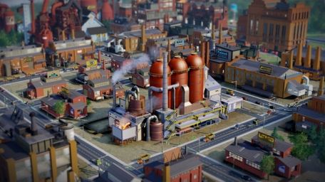 A smelting plant in EA's upcoming civilization simulator,