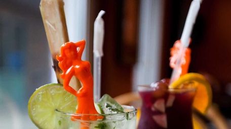 A mojito and sangria at Havana Central at