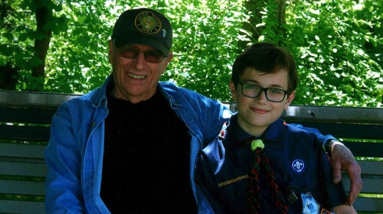 Kidsday reporter Alex Ginex with his grandfather, Nicholas