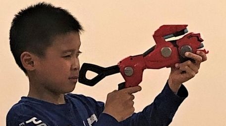 Kidsday reporter Aaron Chen tests the Cheetah Beast