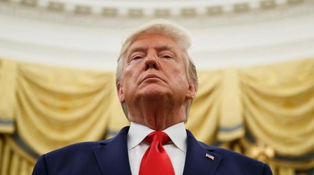 President Donald Trump in the Oval Office of