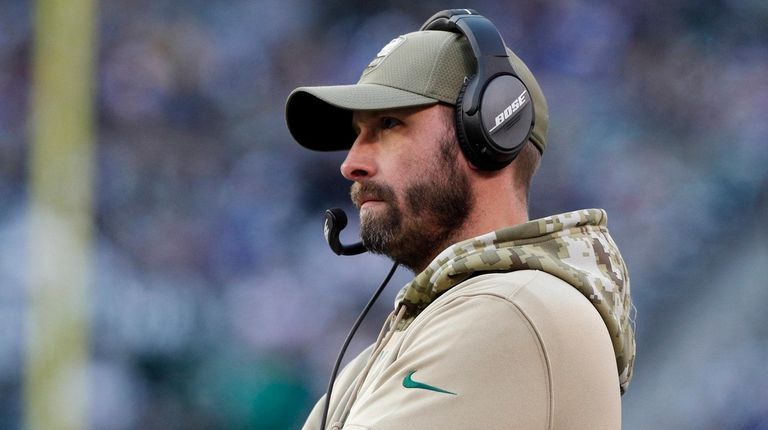 Jets coach Adam Gase looks on during the