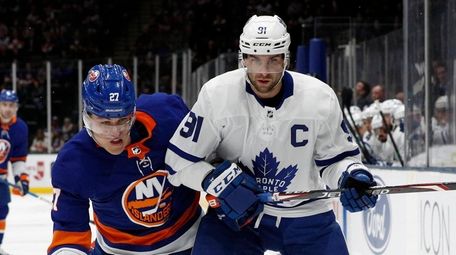 John Tavares #91 of the Toronto Maple Leafs