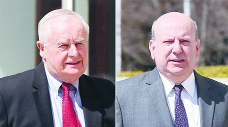 Former Suffolk District Attorney Thomas Spota, left, and